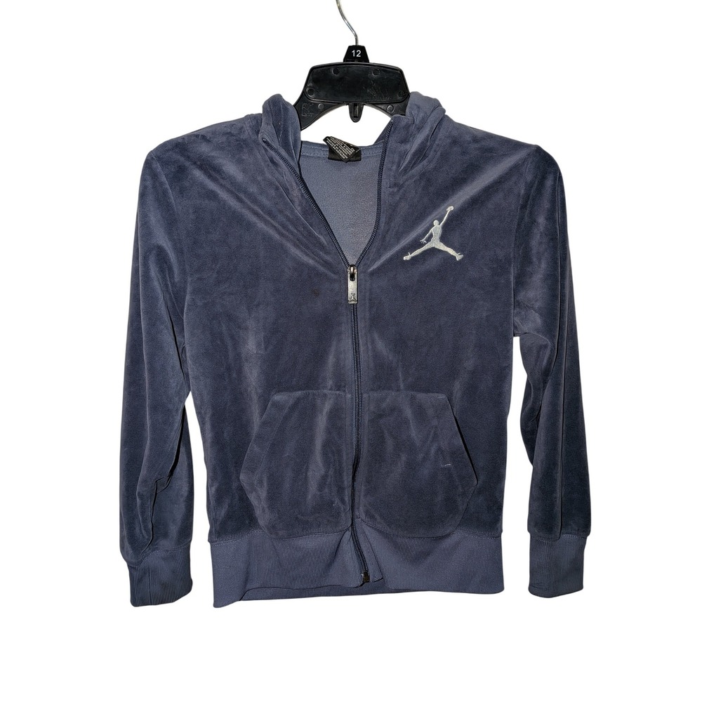 Air‎ Jordan Velour Zip Up Jacket Size S 8-10